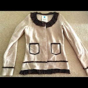 Anthropologie Womens Polka Dot Ruffle Top -Size XS